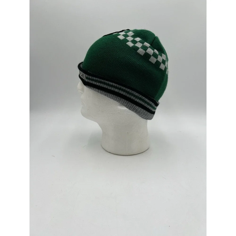 Harry Potter Slytherin Knit Beanie Hat Green Gray Embroidered Logo One Size
